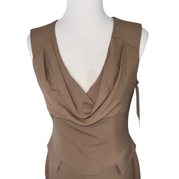Boston Proper NWT Sleeveless Cowl neck Sheath Dress Sz 8 - Picture 5 of 8